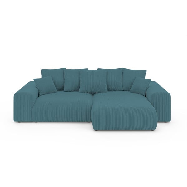 Türkiissinine velvetist panipaigaga nurgadiivanvoodi Luma - Ropez