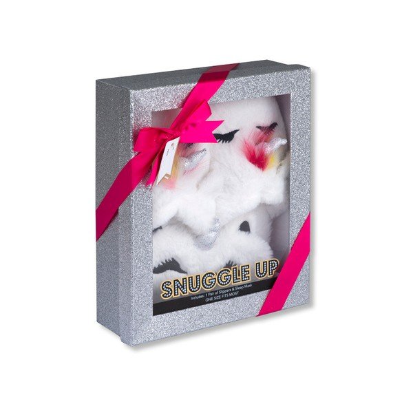 Set chlupatých pantoflí a masky na spaní Tri-Coastal Design Unicorn-image-3