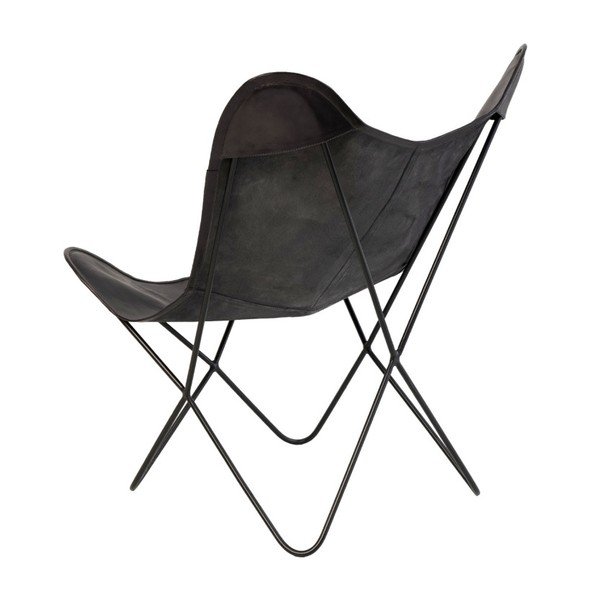 Mustast nahast liblikas tugitool Farfalla - sømcasa-image-4