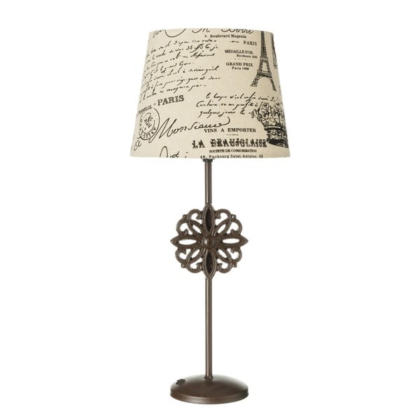 Černo-krémová stolní lampa Ixia Postal Card II,  21 x 48 cm