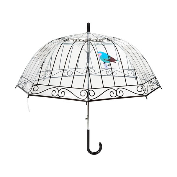 Transparentní holový deštník Le Studio Birdcage, ⌀ 84 cm