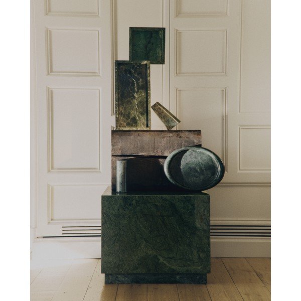 Marmorist dekoratiivne kandik 18x18 cm Serela - Kave Home-image-2