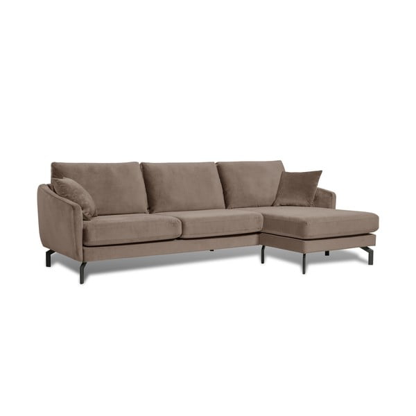 Pruun-beež sametne nurgadiivan (paremas nurgas) Magic - Scandic-image-2