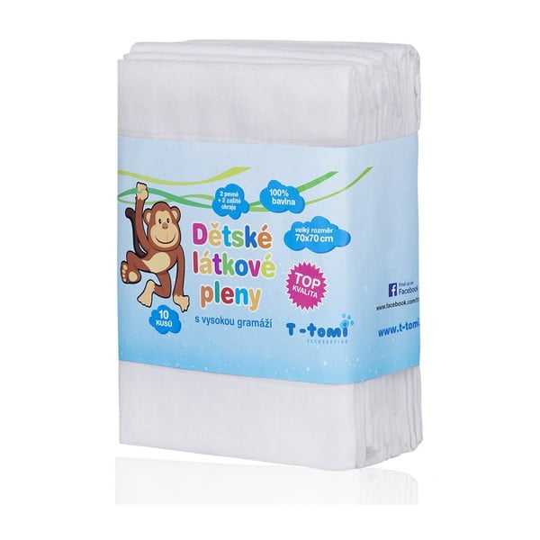 10 puuvillase mähkme komplekt, 70 x 70 cm Tetra - T-TOMI-image-1