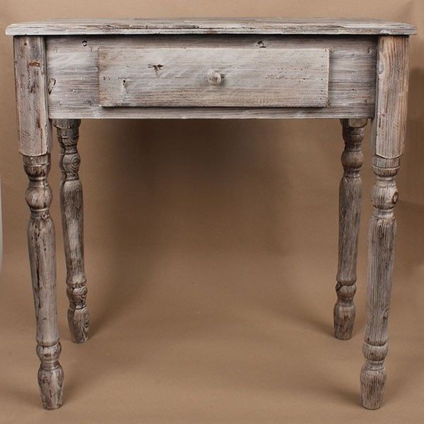 Dřevěný stůl se zásuvkou Grey Days, 74x78 cm