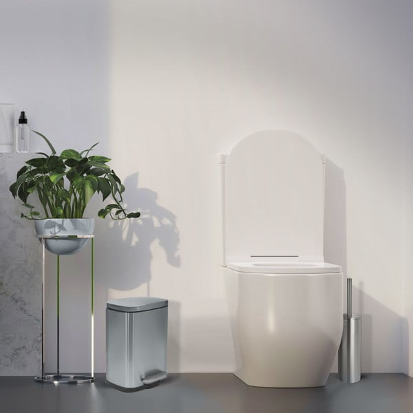 Matt hõbedane terasest prügikast 5 l Akira - Spirella-image-4