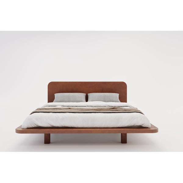 Pruun pöögipuidust kaheinimesevoodi 200x200 cm Japandic - Skandica-image-3