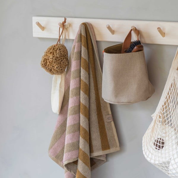 Pruun ja beež orgaanilisest puuvillast rätik 50x90 cm Disorder - Mette Ditmer Denmark-image-1