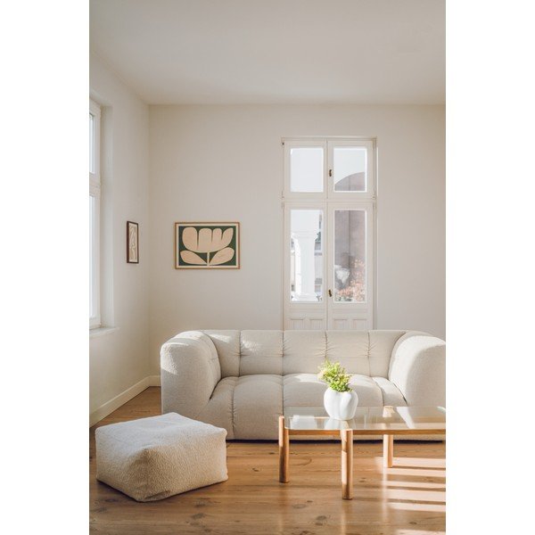 Kohvilaud naturaalses värvitoonis klaasist pealispinnaga 55x105 cm Kob - noo.ma-image-2