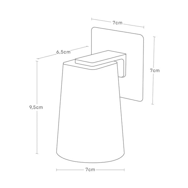 Valge plastmass topsihoidik Film Hook – YAMAZAKI-image-4