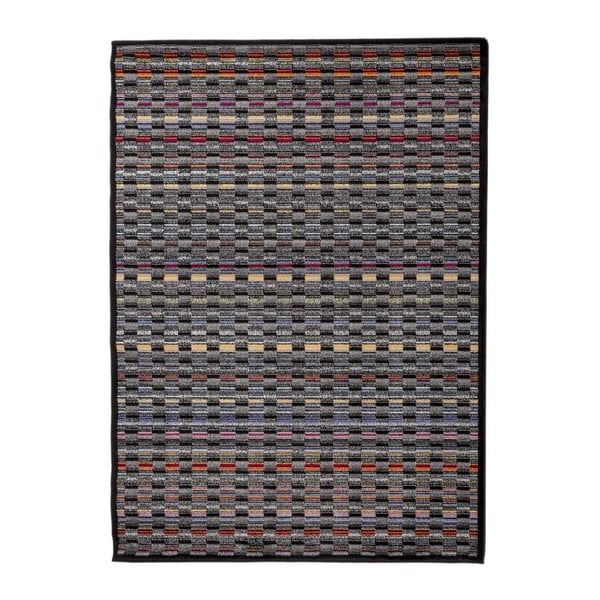 Šedý vysoce odolný koberec Floorita Optical Duro, 117 x 170 cm
