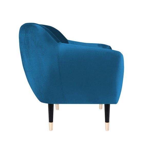 Mustade jalgadega sinine tugitool Amelie - Mazzini Sofas-image-3