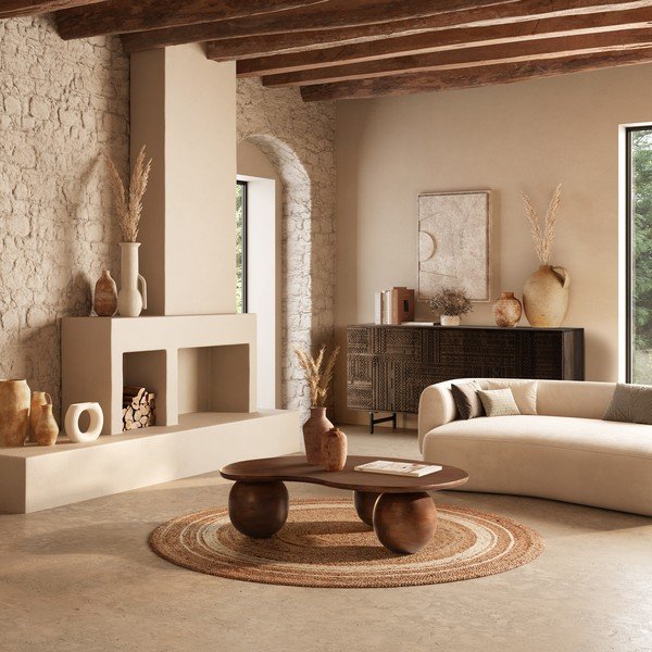 Tumepruun mangopuidust kummut 160x75x40 cm Kalai - MOME-image-2