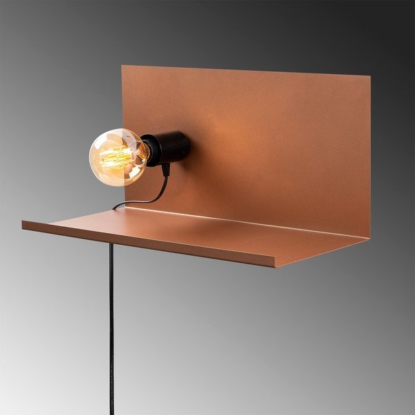 Must/pruun seinavalgusti pistikupesaga – Opviq lights-image-4