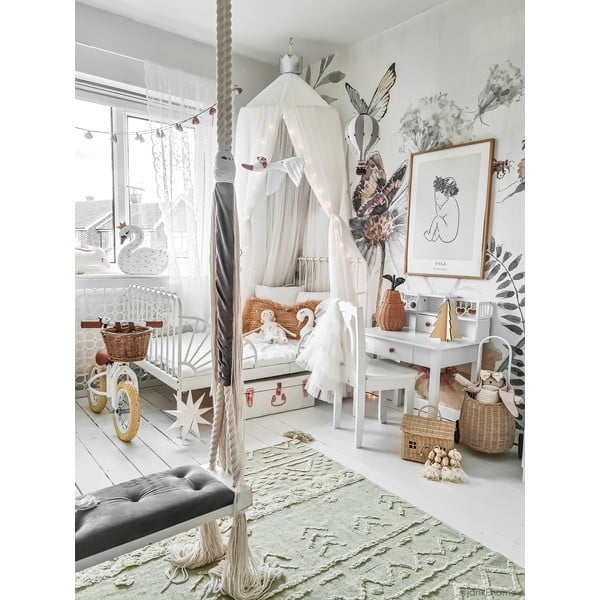 Heleroheline pestav käsitsi kootud puuvillane vaip 140x200 cm Tribu Olive - Lorena Canals-image-1