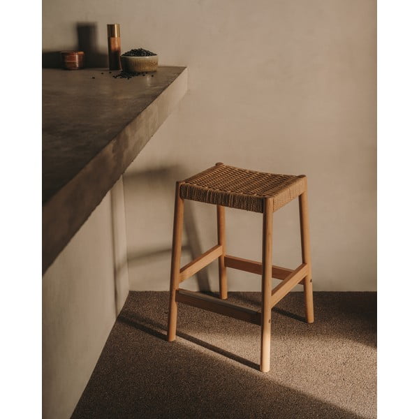 Tammepuust baaritoolid 2 tk (istme kõrgus 66 cm) Yalia - Kave Home-image-1