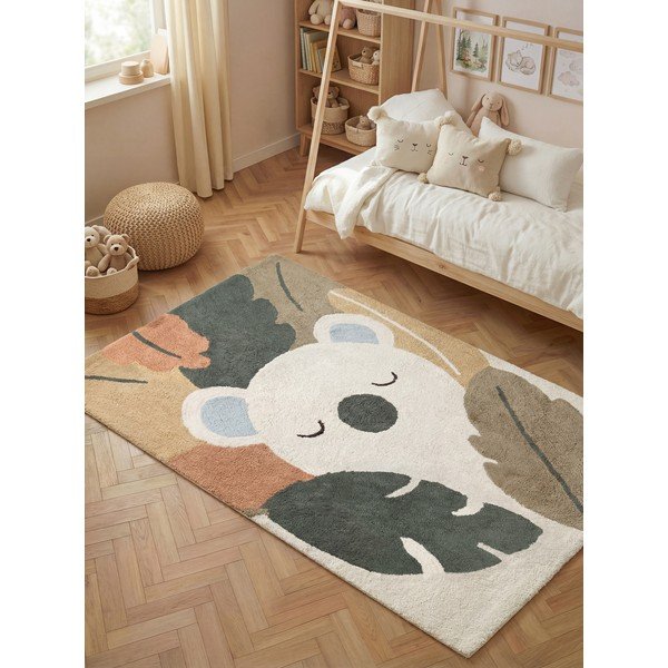 Kreemikas pestav/käsitsi kootud puuvillane lastevaip 140x200 cm Snuggle Rio - Hanse Home-image-1