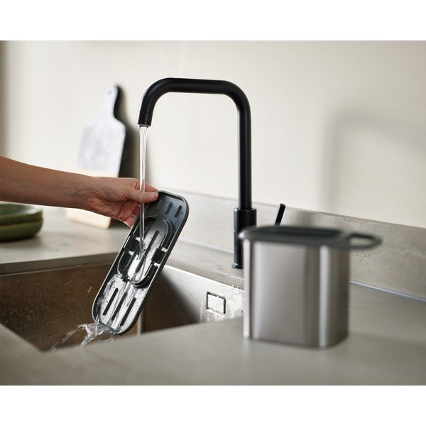 Läikiv hõbedane metallist pesuvahendialus Duo Steel - Joseph Joseph-image-3