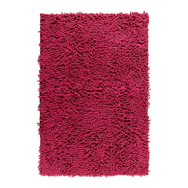 Červená koupelnová předložka Wenko Chenille, 80 x 50 cm