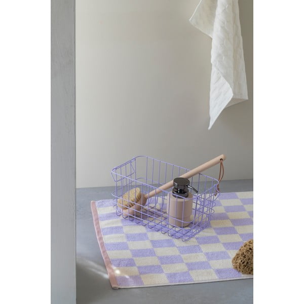 Helekollane-lilla orgaanilisest puuvillast vannimatt 50x80 cm Retro - Mette Ditmer Denmark-image-1