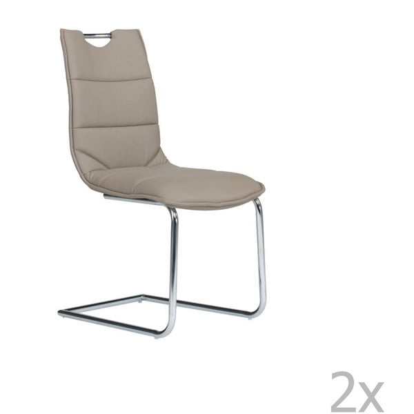 Sada 2 béžových židlí SOB Rock
