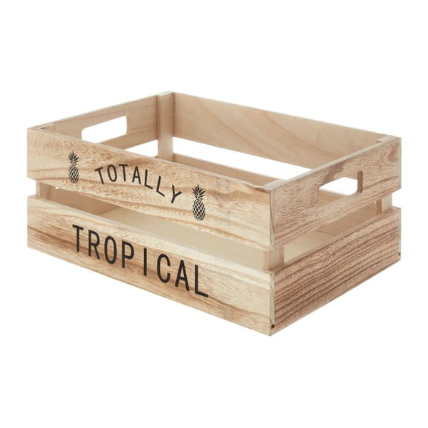 Dřevěný úložný box Premier Housewares Tropical, 25 x 35 cm