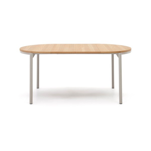 Ümmargune kokkupandav söögilaud naturaalsest tammepuidust ø 90 cm Montuiri - Kave Home-image-4