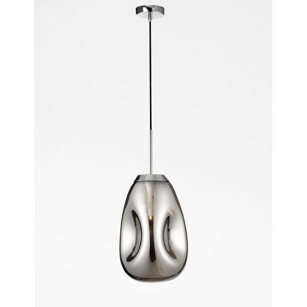 Läikiv hõbedane klaasist ripplamp, ø 22 cm Lava - Nova Luce-image-3