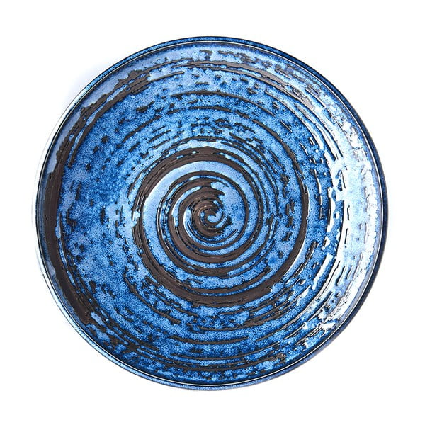 Sinine keraamiline taldrik Swirl, ø 25 cm Copper - MIJ