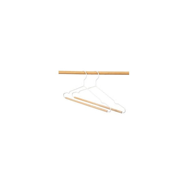 2 valge riidepuude riputuskomplekt puidust detailidega Frosted - Compactor-image-2