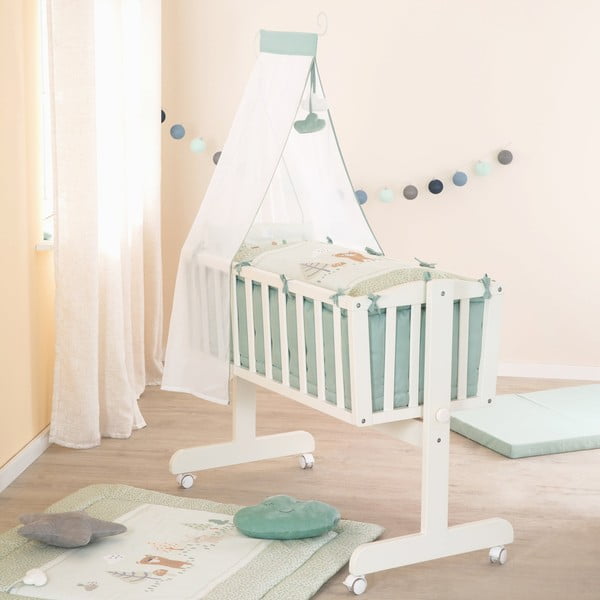 Heleroheline puuvillane beebide voodipesu 80x80 cm Woodland Buddies - Roba-image-3