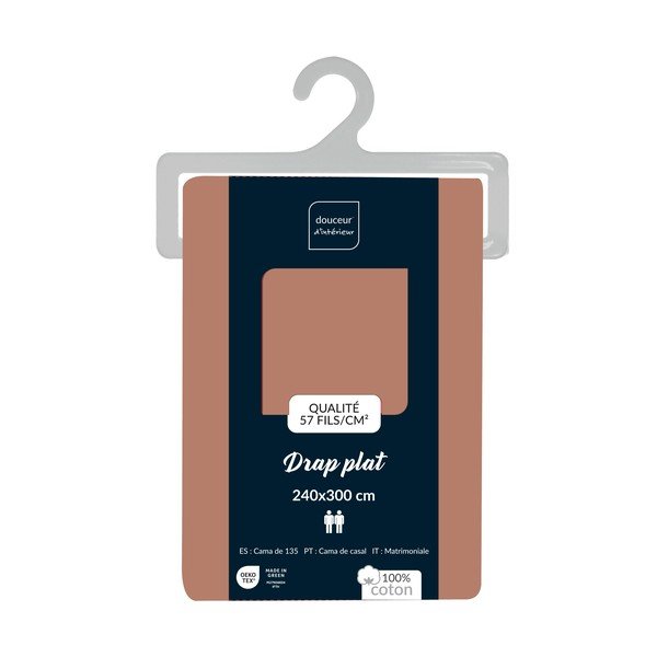 Lõhekarva puuvillane voodipesu 240x300 cm Lina - douceur d'intérieur-image-2