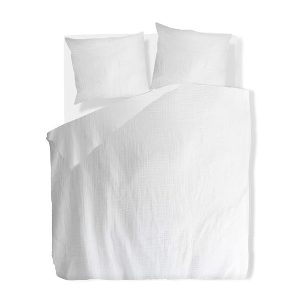 Valge musliinist voodipesu kaheinimesevoodile 200x200 cm Plain Muslin - Butter Kings-image-2