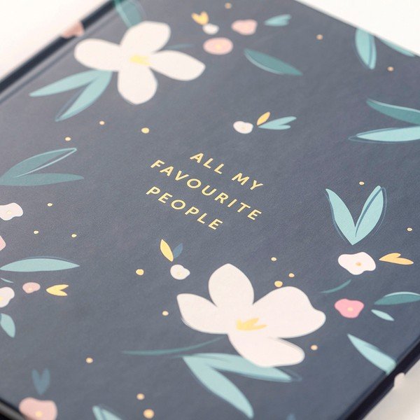 Aadressiraamat kleepuvate siltidega Navy Blush, 104 lehekülge - Busy B-image-1