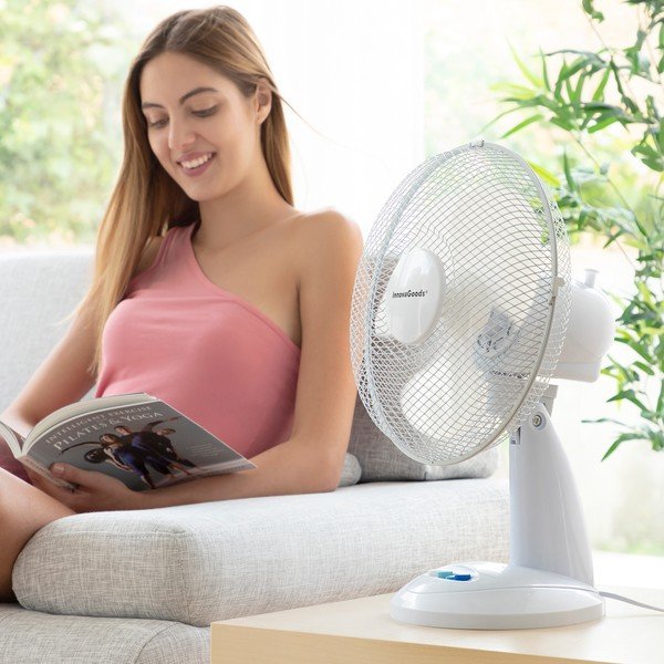 Valge lauaventilaator, ø 30 cm - InnovaGoods-image-1