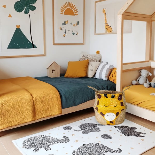 Kollane vesihüatsindist laste mänguasjakorv ø 30x28 cm Giraffe - Compactor-image-1