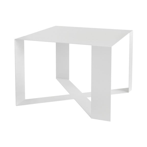 Bílý konferenční stolek take me HOME Cross, 55 x 55 cm