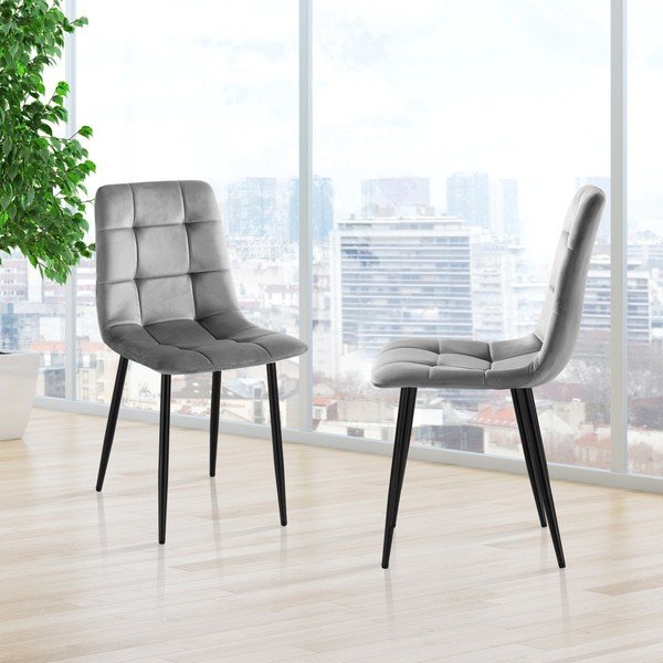 Hallid sametist söögitoolid 2tk komplektis Faffy - Tomasucci-image-4