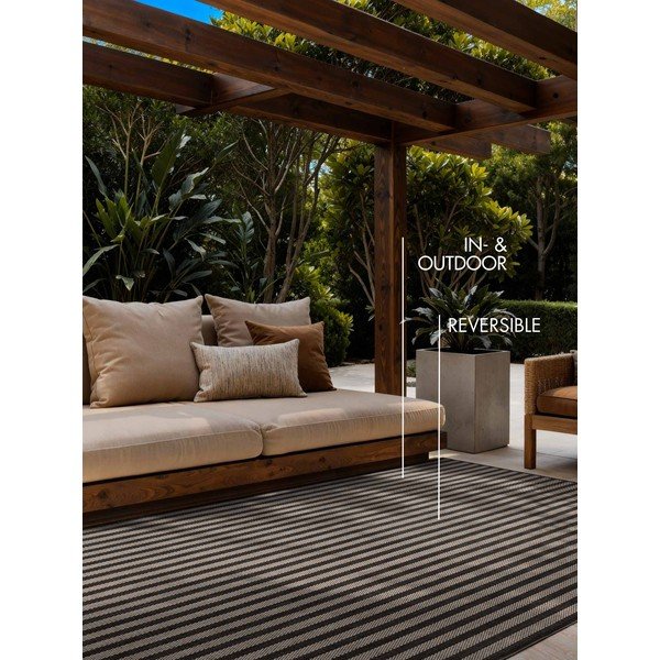 Must/kreemikas sise- ja õuevaip 200x300 cm Haringey Linley - Ted Baker-image-2
