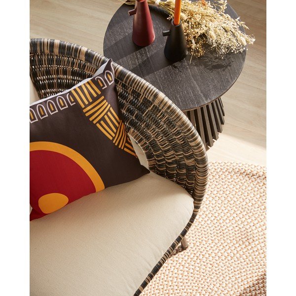 Beež vaip taaskasutatud plastikust , ø 150 cm Rodhe - Kave Home-image-1