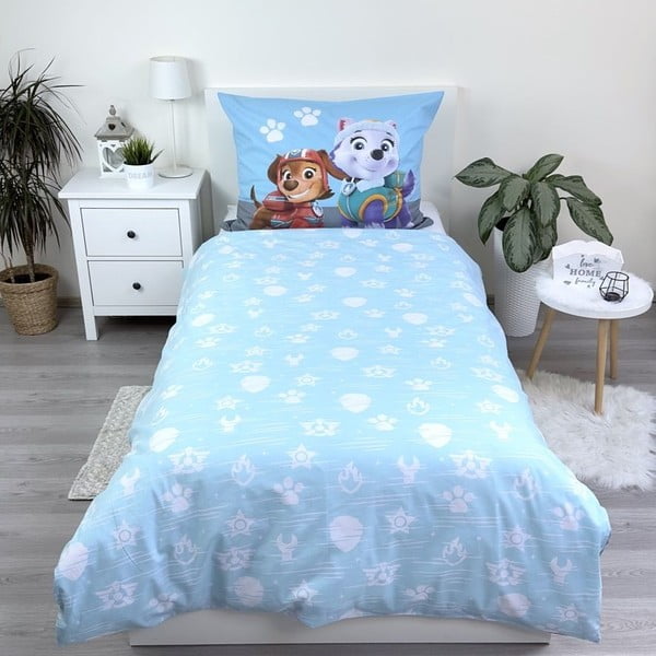 Sinine puuvillane laste voodipesu 140x200 cm Paw Patrol - Jerry Fabrics-image-2