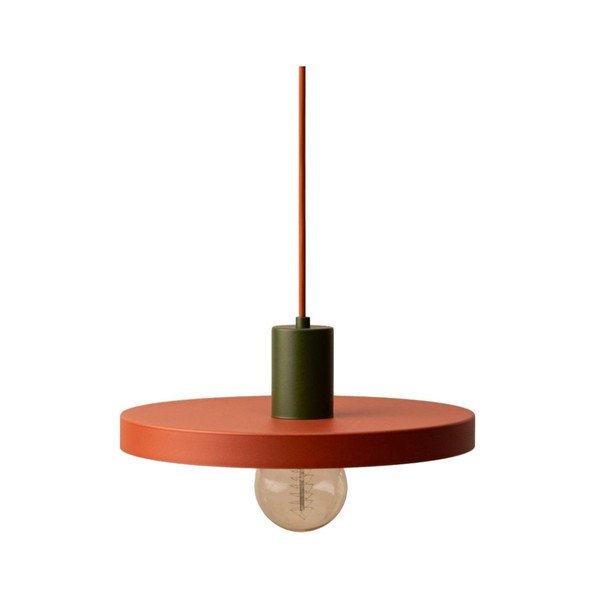 Metallist ripplamp telliskivi värvi ø 30 cm Ori - Micadoni