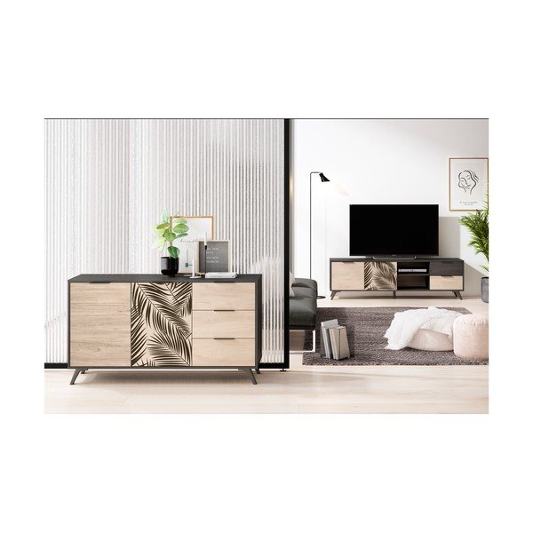 Must madal kapp tammepuust 136x81 cm Palmera - Marckeric-image-4