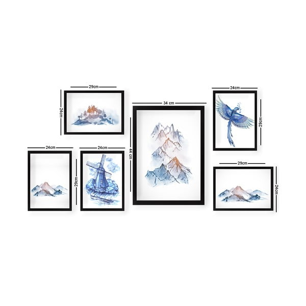 Maalid 6 tk komplektis Watercolor - Wallity-image-2