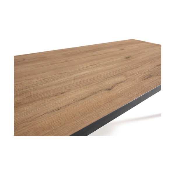 Must/füüsiline kohvilaud tammeplaadiga 60x120 cm Sindi - Marckeric-image-4