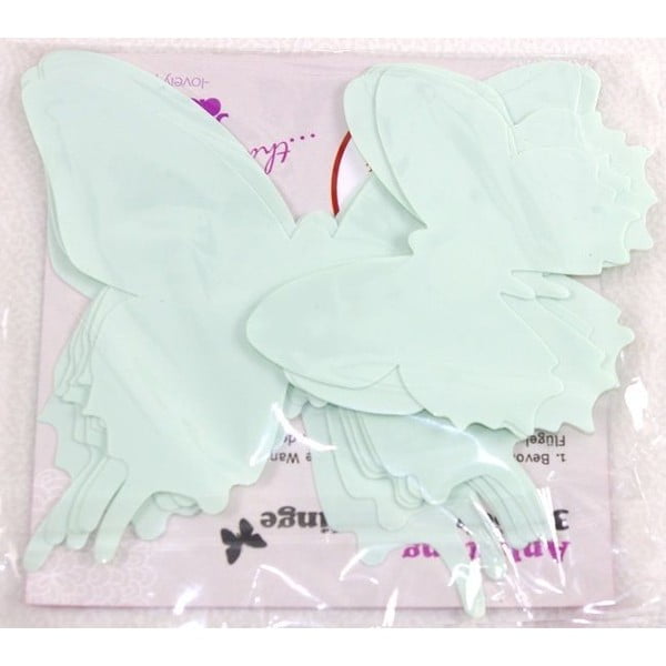 Sada 12 zelených 3D samolepek Ambiance Butterflies-image-2
