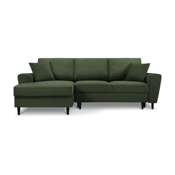 Roheline velvetist panipaigaga nurgadiivanvoodi (vasak nurk) Kyoto - Cosmopolitan Design