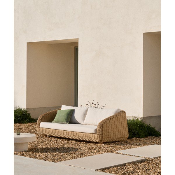 Beež/naturaalne polsterdatud aiadiivan Meria - Kave Home-image-1
