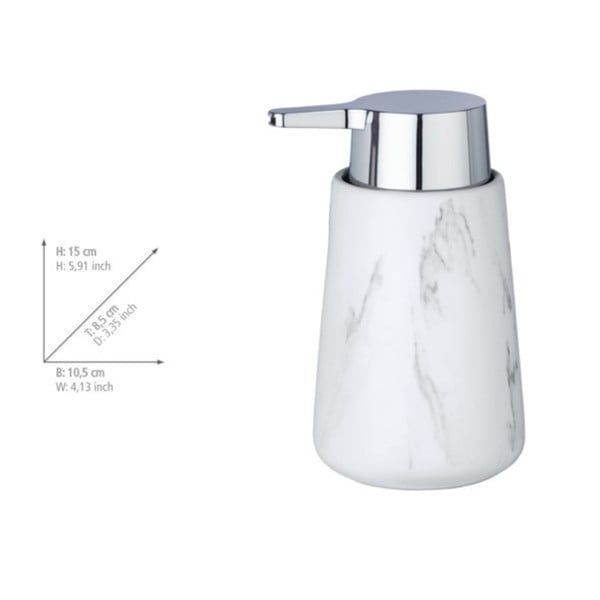 Valge keraamiline seebidosaator Adrada - Wenko-image-1