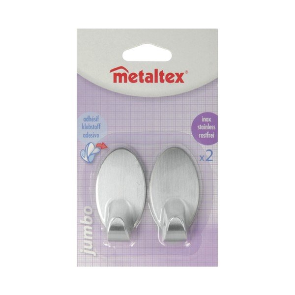 2 roostevabast terasest isekleepuvate konksude komplekt Mia - Metaltex-image-2